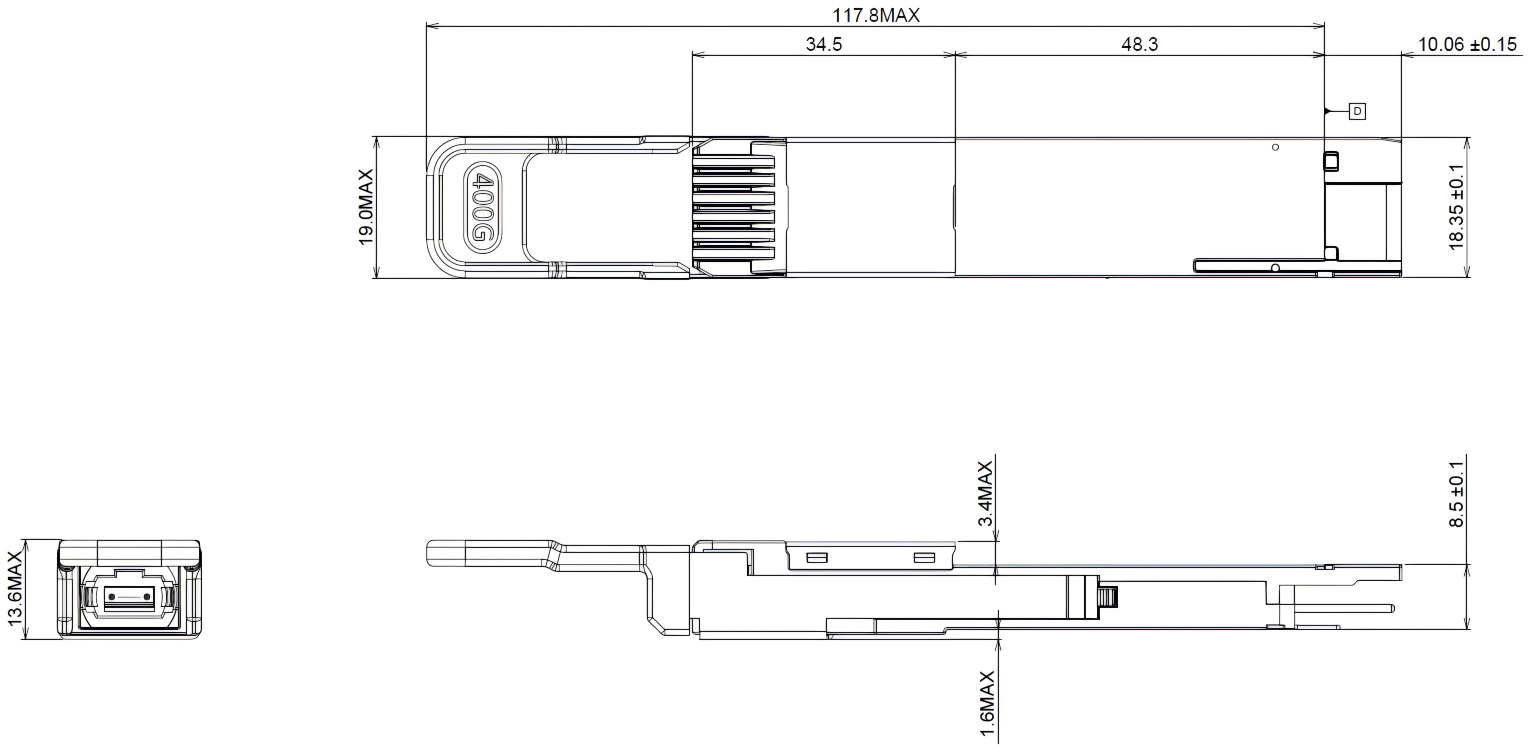 Dimension of 400G optical modules Dimension of 400G optical modules