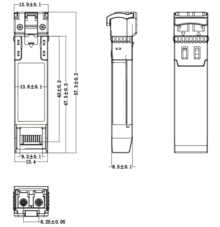 25G optical module dimensions 25G optical module dimensions
