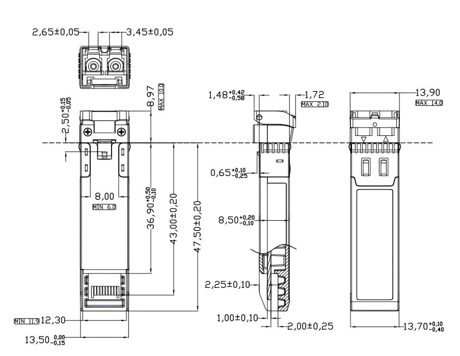 10G光模块尺寸